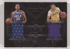 2017-18 Panini Noir Two-Shot Rookie Jerseys 36/99 Markelle Fultz Lonzo Ball lt0