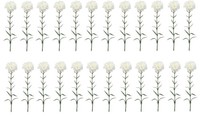 24Er Set KüNstliche Nelken Dianthus Spray H. 67Cm Weiß Emerald Kunstblumen
