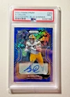 2020 Panini Prizm Football Blue Shimmer Prizm AJ Dillon #364 PSA 9