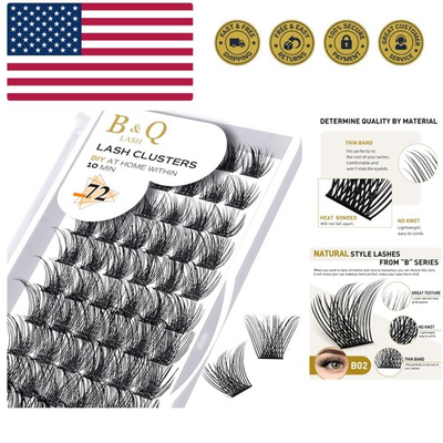 #ad #ad Bamp;Q Natural Lash Clusters Wispy B02 Eyelash Clusters 72PCS Cluster Eyelash E... $13.91