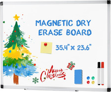 Magnetic White Board Kit for Wall 36" X 24", Dry Erase Board with 1 Dry Eraser 