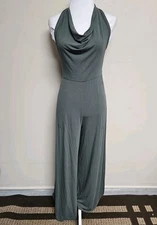 NWT WISHLIST Women's Jumpsuit Sleeveless Cowl Neck Stretch Blackless.Size M