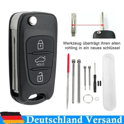 Für Hyundai I20 I30 IX35 IX20 Elantra 3Tasten Schlüssel Gehäuse Rohling Werkzeug