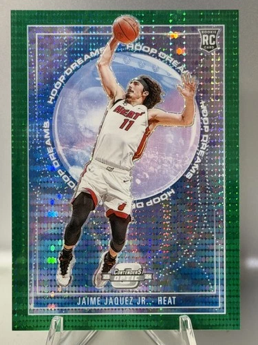 2023-24 Panini Contenders Optic #18 Jaime Jaquez Jr. Hoop Dreams Green Pulsar/25