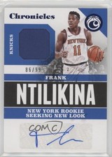 2017-18 Panini Chronicles Signature Swatches Blue 86/99 Frank Ntilikina Auto fm0