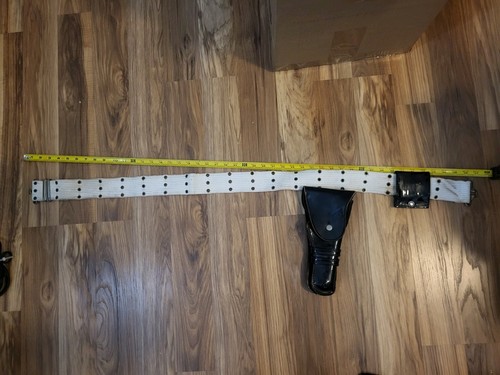 US Military (Possibly Coast Guard USCG) Parade Belt W/ Glossy Pistol Holster