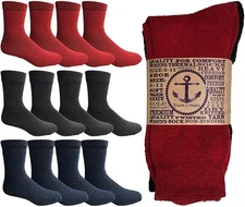 Yacht & Smith 12 Pairs Women's Thermal Winter Warm Socks, Sock Size 9-11