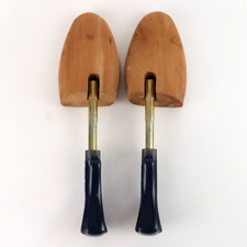 Vintage Florsheim Wooden Shoe Keepers Travel Tree Pair L