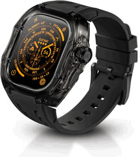 Rugged Case with Band for Apple Watch Ultra 3/2/1 49Mm, Translucent Heavy Duty C