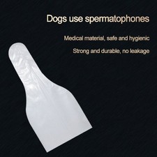 100pcs dog semen collection cone disposable sheath bag canine insemination dog .