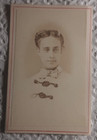 Mini CDV of a Lovely Young Woman Dated 5/69 Brooch Necklace Bow Artist Boston — photo 4