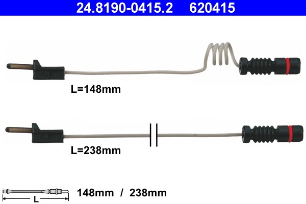 1X Ate 24.8190-0415.2 Warnkontakt Bremsbelagverschleiß FüR Mercedes-Benz-image