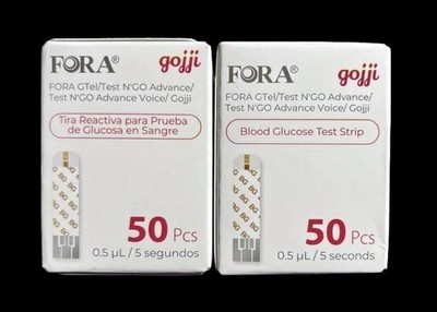 NEW FORA Gojii Test N Go Advance Blood Glucose TEST STRIPS 100 Ct Exp 4-17-27