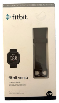 Fitbit Versa Classic Band Black Small NEW S/P In Box Fitness Smart Watch