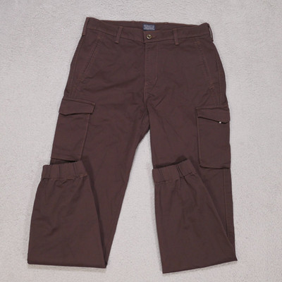 Levi s Cargo Twill Jogger Pants Mens 32x31 Brown Stretch Snap button Pockets vtg