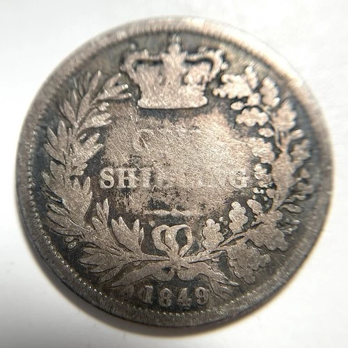Photo of a 1849 Victoria Shilling from an eBay listing that sold on Jul 11, 2026