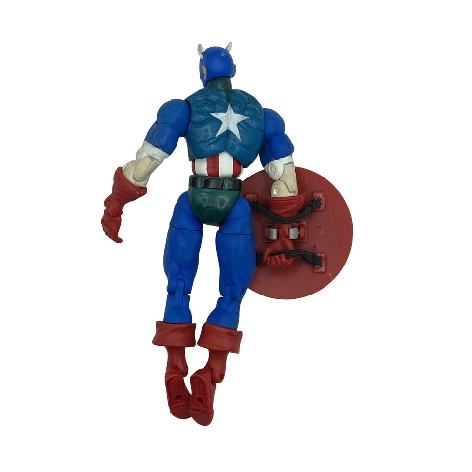 Figura de acción vintage del Capitán América 2002 Marvel Comics superhéroe coleccionable Foto 2 de 3