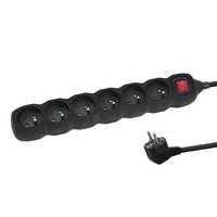 Esperanza Steckdosenleiste 6-Fach Schalter 3M Kabel Schwarz 3680W Kinderschutz