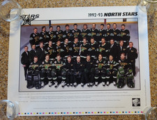 RARE Minnesota North Stars Team Poster 1992-93 SMITH MODANO BROTEN CASEY TINORDI