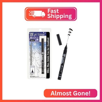Zig Kuretake ai Liner, Ultra fine Brush tip pen, Black, Perfect for Delicate Exp