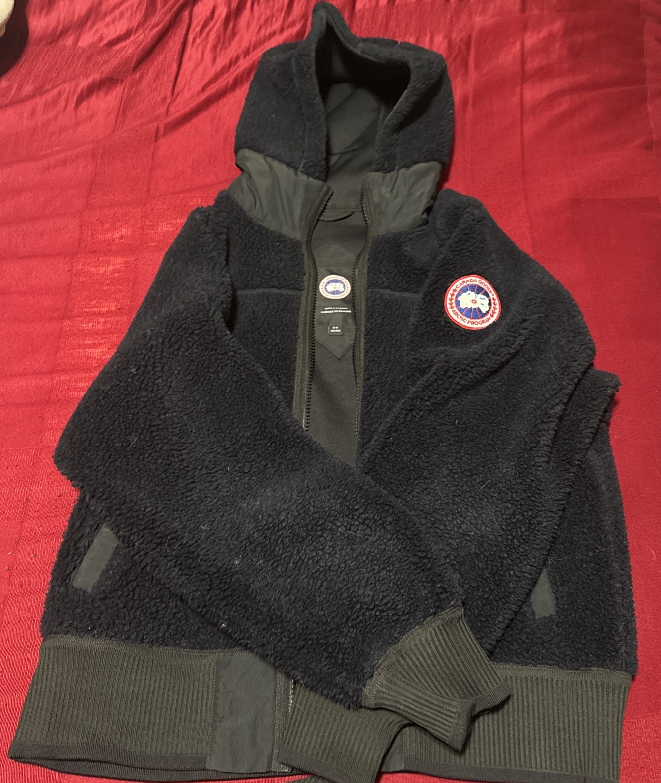 Woman’s Canada Goose Simcoe Oversized Hoodie HighPile Fleece- Atlantic Blue Med