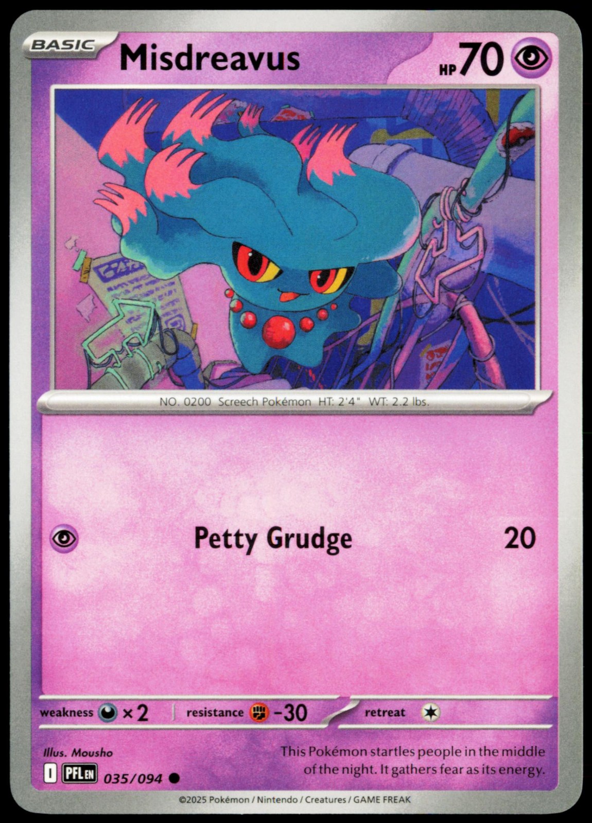 Misdreavus 035/094 Common Phantasmal Flames NM Pokemon PFL