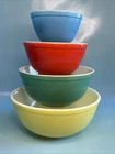 Pyrex Primary Colors Nesting Mixing Vintage Bowls Set of 4 - 401 402 403 404