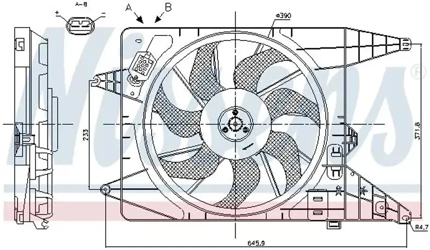 Ventilateur de radiateur Ventilateur simple 85890 NISSENS pour DACIA LOGAN MCV - Photo 4/4