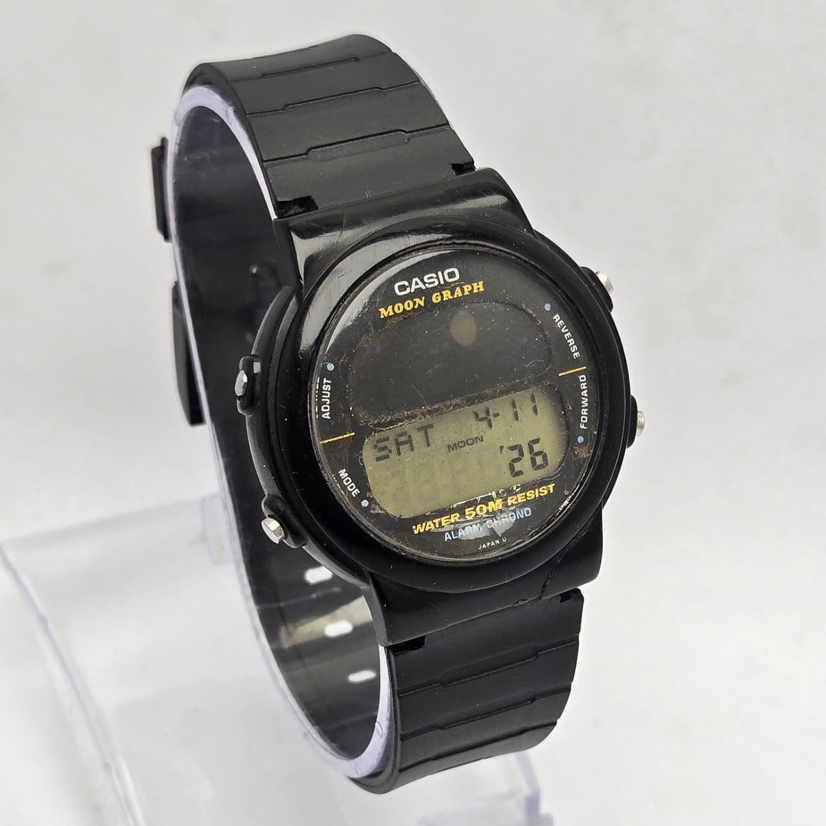 Casio Moon Graph GMW-15 Alarm Chrono 832 Digital Vintage Men's