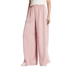 Adidas Originals Women's Satin Ruffle Wide Leg Pants, Pink Ruffle, KC8815