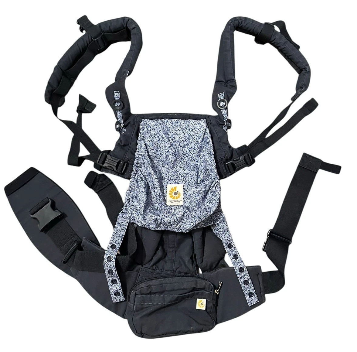 Ergobaby Omni 360 Carrier Dôen Collab "Field of Daisies" Blue White Floral