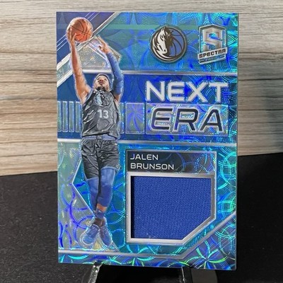 JALEN BRUNSON RC 2018-19 Spectra Next Era Neon Blue 6/49   Player Worn