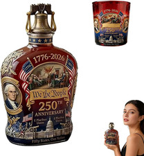 U.S. 250Th Anniversary Commemorative Whiskey Bottle and Glass  We the People  