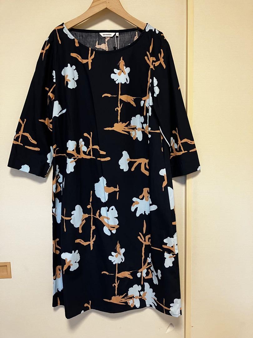 marimekko cotton dress Pihalla Unikko Dress blue, green