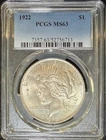 1922 Peace Silver Dollar - PCGS MS 63 -