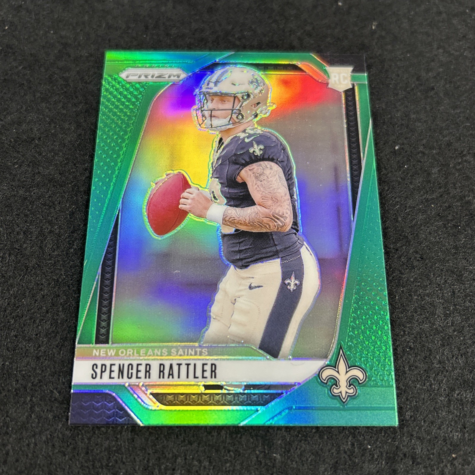2024 Panini Prizm Spencer Rattler #388 Green Prizm (RC) Rookie Card