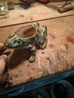 VINTAGE ORIGINAL BRUSH MCCOY FROG YARD ORNAMENT/PLANTER.