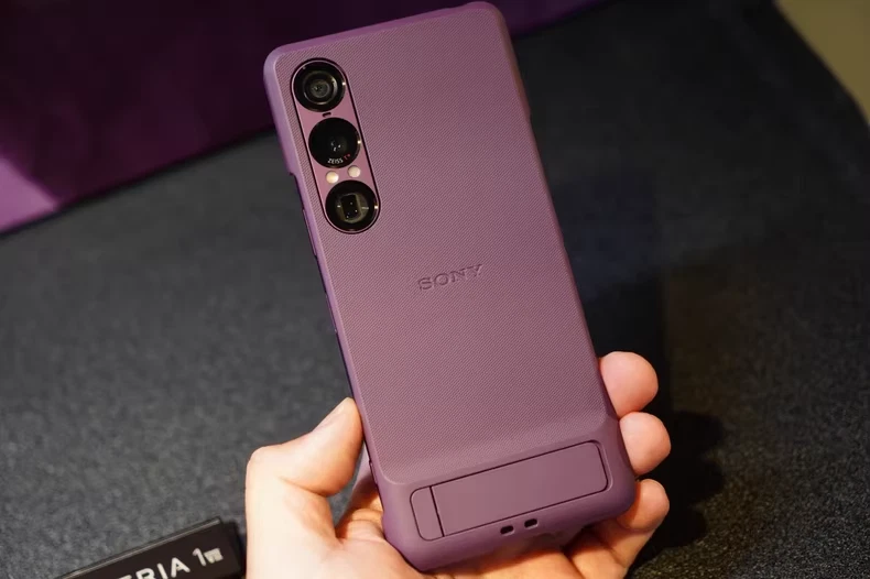 Funda estilo genuino con soporte para SONY Xperia 1 VII XQZ-CBFS Foto 4 de 4