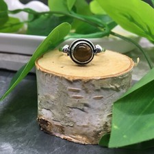 Tiger s Eye Handmade Gemstone Ring 925 Silver Plated New Free Ship Size 7 5322