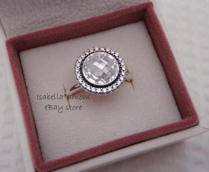 BRILLIANT LEGACY Authentic PANDORA Silver CLEAR CZ STONE Ring 7.5