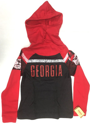 Georgia Bulldogs NCAA Women's High Neck Pullover Hoodie SMALL 4/6