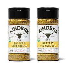 Kinders Buttery Steakhouse Seasoning 2 Pack 3 Ounce Organic Flavor Boost