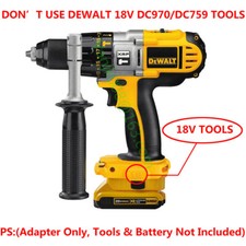 1x DEWALT 18V DE9095/9096 Tools Adapter Use with 20V Slider Li-ion Battery w/USB