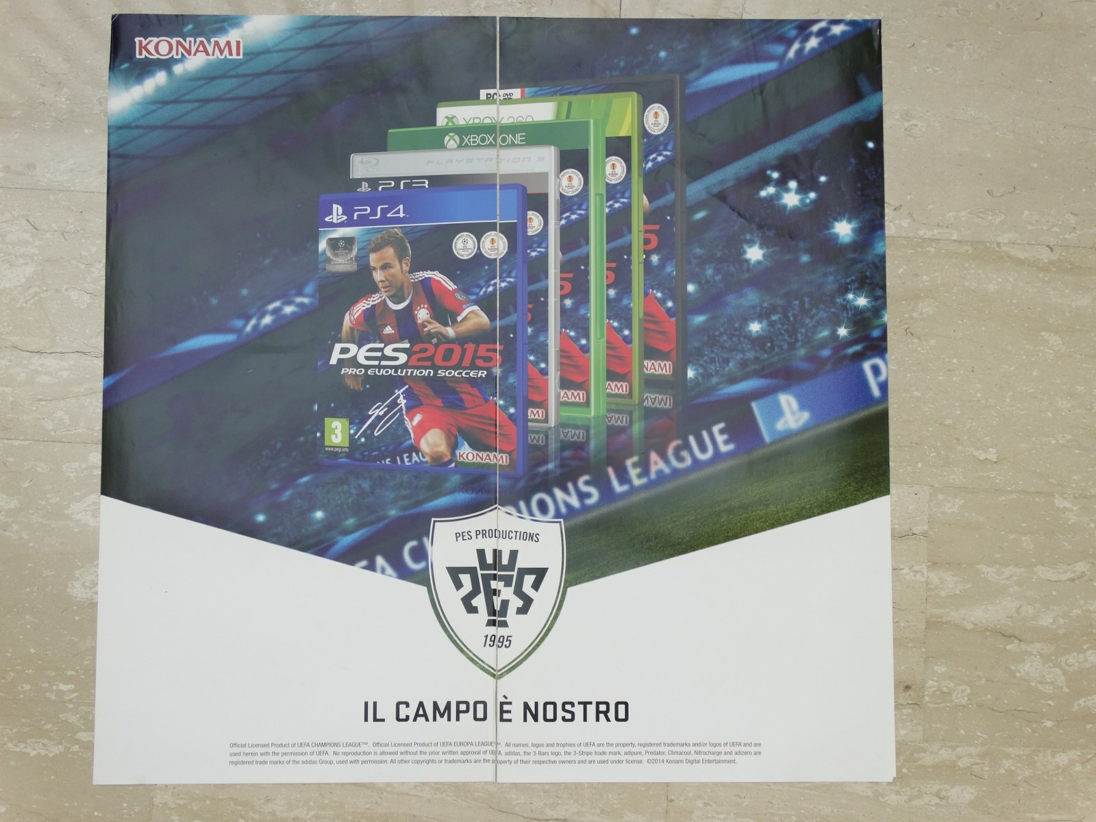 Poster A Fasce 77X77 Cm PRO EVOLUTION SOCCER 2015 PES 15 Locandina ...