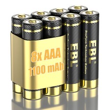 8x EBL 1100mAh AAA Rechargeable Ni-MH Batteries Gold Pro for Phone Remote Camera 1.62 per battery