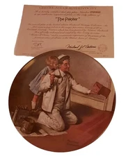 "The Painter" Plate Seventh in the Rockwell Heritage Collection COA