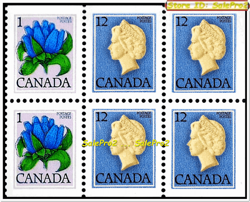 CANADA 1977 CANADIAN QUEEN FLOWER FACE 50 CENT MNH STAMP BOOKLET NECK LUMP ERROR - Picture 4 of 5