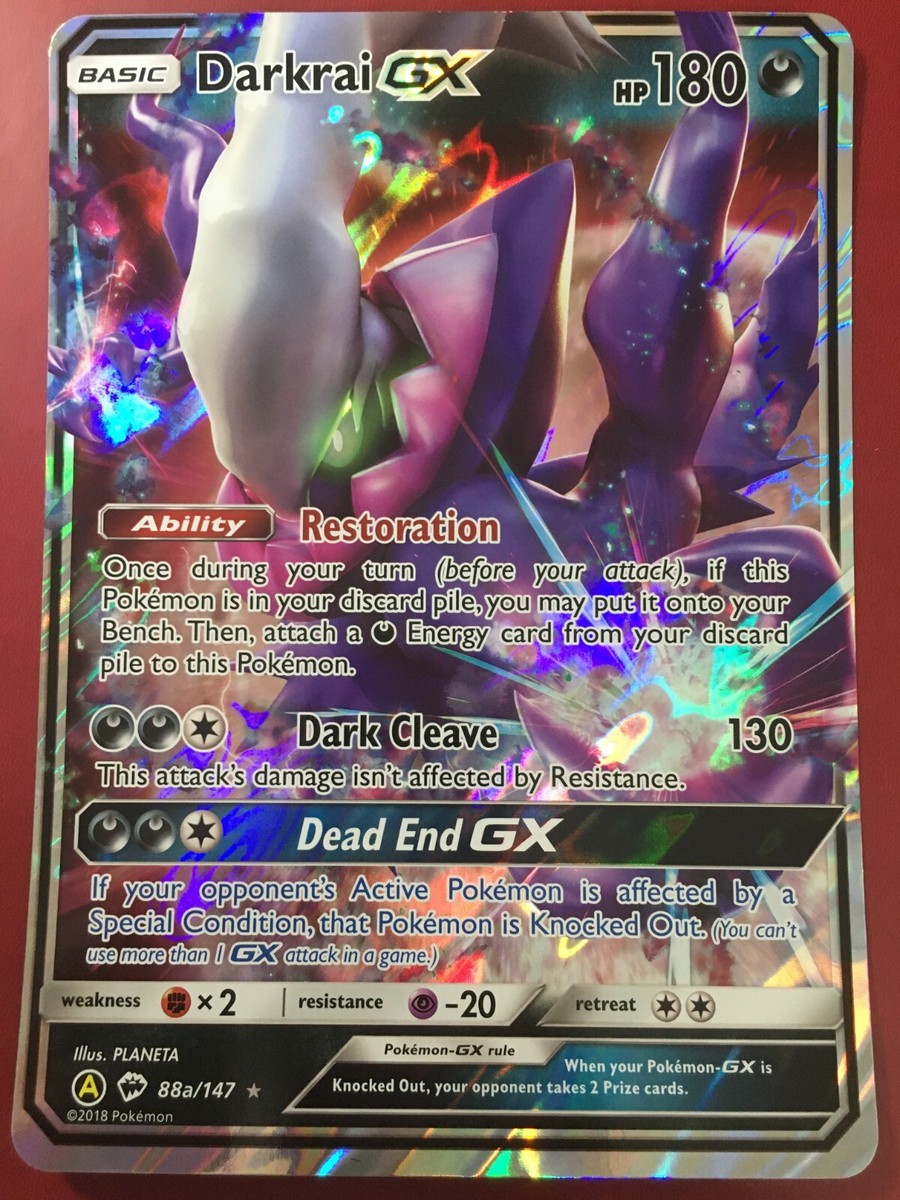 ★DONKIE★ Raria Raria 6color POKEMON JUMBO DARKRAI GX 88a/147 SUN & MOON OVERSIZED ULTRA
