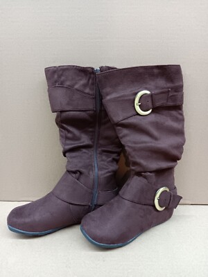 Journee Collection Jester Women's Boots Wide Calf Maroon- US