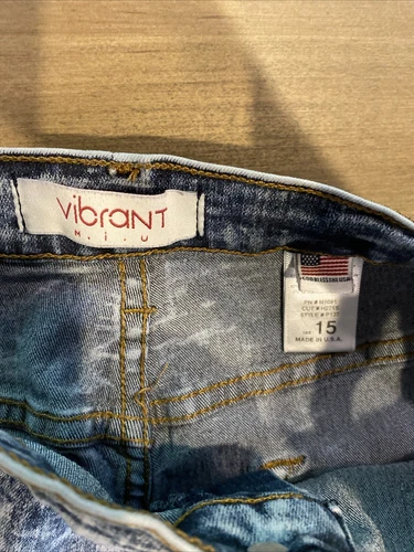 Vibrant  MIU Jeans Women’s Size 15 Made In USA Stonewash Skinny - Picture 2 of 8
